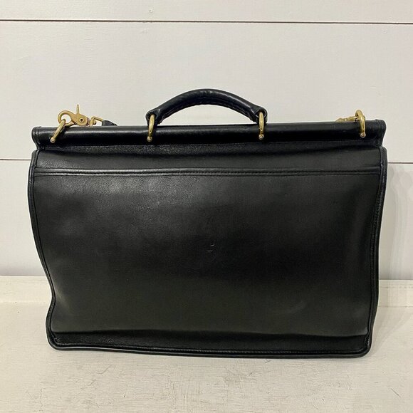 Coach Vintage Beekman Black Leather Briefcase - Style #5266 - Picture 4 of 17